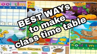 ideas of school and classroom time table chartBest way to make bulletin board time table chart [upl. by Griz688]