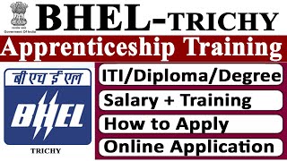 bhel apprenticeship training  how to apply online for bhel apprenticeship 2024 [upl. by Augy]