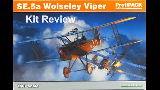 148 Eduard SE5a Wolseley Viper Profipack Kit Review [upl. by Yeh161]