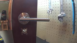 How do I remove a snapon rose cover on an installed lever door handle [upl. by Ginder469]