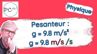 Intensité de la pesanteur  que veut dire quot 98 ms² quot sur Terre  Unité de laccélération [upl. by Sesylu653]