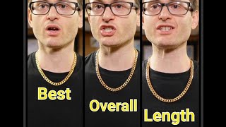 18 20 amp 22 inch Chain Length Comparison  Gold Jewelry Sizing [upl. by Nilrev877]