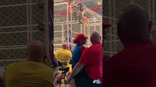 WWE CAGE MATCH TRISH VS BECKY LIVE PGH FRONT ROW [upl. by Nethsa372]