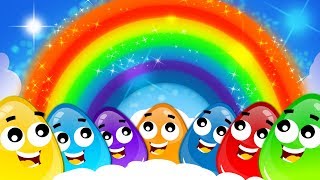 Rainbow Color Song  Crazy Eggs  Nursery Rhymes For Children [upl. by Harwin21]