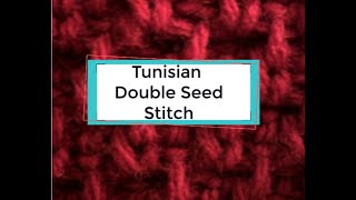 Tunisian Double Seed Stitch Tutorial [upl. by Eimarrej]