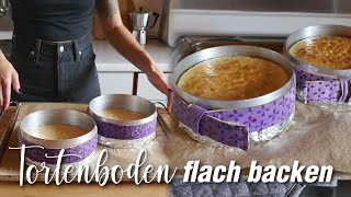 🤯Nie wieder Tortenboden mit Hubbel  Tortenboden flach backen [upl. by Siurtemed]