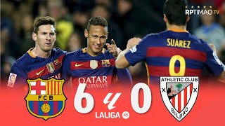 Barcelona 6 x 0 Athletic Bilbao Show de Neymar ● La Liga 1516 Resumen y Goles ᴴᴰ [upl. by Oicapot]