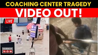 Delhi Coaching Flooding News LIVE  Moment When UPSC Coaching Center Was Flooded Video Out [upl. by Ludba]