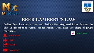 Beer Lamberts Law beerlambertslaw absorbance transmittance intensity molarextinctioncoeffi [upl. by Yorgos]