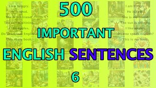 500 IMPORTANT ENGLISH SENTENCES 7  Important daily English conversations  English geek [upl. by Lewej]