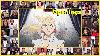 Fullmetal Alchemist Brotherhood All Openings 15 Reaction Mashup 鋼の錬金術師 [upl. by Eniledam457]