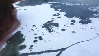 Drone finds frozen lake [upl. by Armstrong]