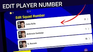 How to Edit player number in eFootball 2024 [upl. by Enitsed]