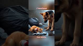 The alcoholic father kicked the kitten out of the house but a dog saved the kitten [upl. by Suanne]