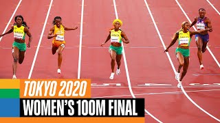 Womens 100m final 🏃‍♀️  Tokyo Replays [upl. by Zined483]