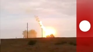 Russian ProtonM rocket crashes explodes after launch failure [upl. by Kathi]