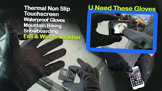 Must have TouchScreen gloves  Thermo Waterproof Winter Gloves Review [upl. by Millur]