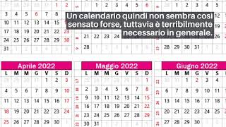 Calendario 2022 italiano con festività da stampare [upl. by Nosa]