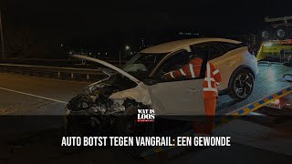 AUTO BOTST TEGEN VANGRAIL EEN GEWONDE [upl. by Phelgen]