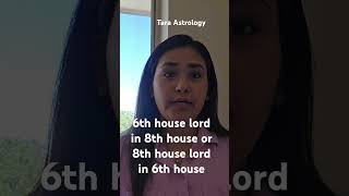 6th house lord in 8th house or 8th house lord in 6th house taraastrology [upl. by Eelarual]