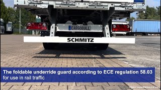 The foldable underride guard for the rail traffic  Schmitz Cargobull english [upl. by Smeaj]