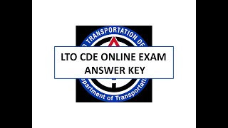 LTO Philippines CDE Exam ANSWER KEY FOR LICENSE RENEWAL [upl. by Buonomo]