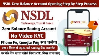 NSDL Payment Bank Without KYC Bank Account Opening Online 2024  बिना वीडियो KYC के बैंक अकाउंट खोले [upl. by Wrench]