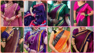 💖Ilkal Saree Blouse Designs ideas  Uttar Karnataka Saree Blouse Designs [upl. by Gaige]