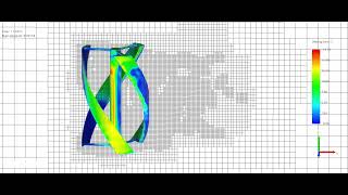 Darrieus helical turbine simulation [upl. by Aecila]