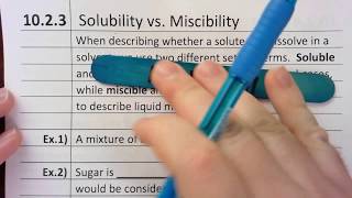 1023  Solubility vs Miscibility [upl. by Carin]