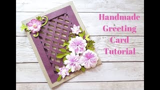 Beautiful Handmade Greeting Card for BirthdayAnniversaryFestivals  DIY Weaving Card Idea [upl. by Jammin]