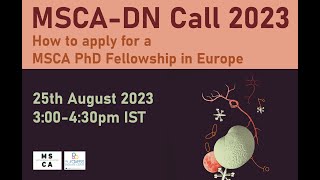 MSCADoctoral Networks Call 2023  How to apply for a MSCA PhD Fellowship in Europe [upl. by Isyak]