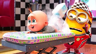 Baby Gru  Minions Despicable Me 4 CUTEST Scenes 😍 🌀 4K [upl. by Karlan]