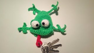 Rana Portachiavi Amigurumi Tutorial 🐸 Frog Keychain Crochet  Llavero Rana Crochet [upl. by Oler]