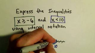 Using Interval Notation to Express Inequalities  Example 1 [upl. by Avid]