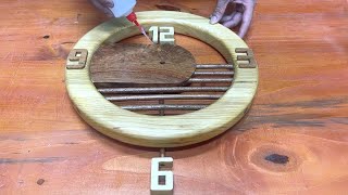 Best Wooden Clock Ideas  Unique Pendulum Wall Clock Design For Only  5 Dollars  Diy At Home [upl. by Kerwin]