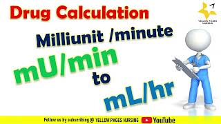 Drug calculation for Nurses  Converting mUhour to mLhour  Using infusion pump  NCLEX [upl. by Kauppi]