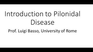 Introduction to Pilonidal Disease  Prof Luigi Basso [upl. by Anua]