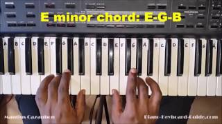 How to Play the E Minor Chord on Piano and Keyboard  Em Emin [upl. by Nauq]