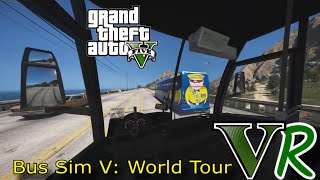 GTA 5  VR  Bus Simulator V  Route Around The Map  Detour  In Virtual Reality [upl. by Kerril]