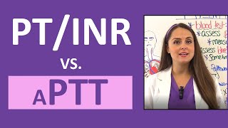 PTINR vs aPTT PTT Nursing Explained NCLEX Lab Values [upl. by Thunell]