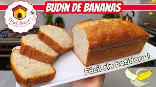 EL BUDIN DE BANANAS MAS ESPONJOSO sin manteca en 1 paso [upl. by Airan]