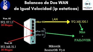 Balance de Carga con Mikrotik  Completo [upl. by Gastineau]