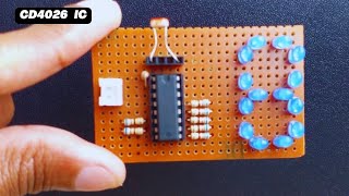 How to make 2 Simple Inventions 0 to 9 Counter Using IC 4026  product tech [upl. by Aseena]