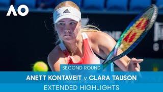 Anett Kontaveit v Clara Tauson Extended Highlights 2R  Australian Open 2022 [upl. by Scarito]