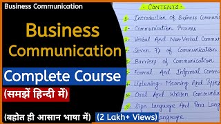 Business Communication Complete Course In Hindi  Very Easy Explanation  BBA  BCOM [upl. by Sabine]