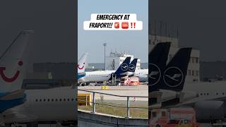 Emergency at FRAPORT ⚠️ 🚨 amazingplanes amazing aviation emergency notarzt plane [upl. by Ahsiatal]