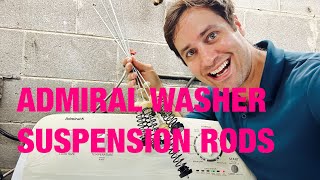 How to fix an out of balance Admiral washer made by whirlpool  Bad suspension rods  W10780048 [upl. by Aleciram118]