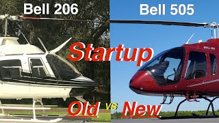 Bell 206 Bell 505 Helicopter Startup  Old vs New Comparison [upl. by Marlo139]