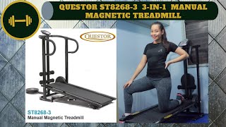 Questor ST82683 3in1 Manual Magnetic Treadmill Review 47 Vlog  Es Maq [upl. by Verbenia]